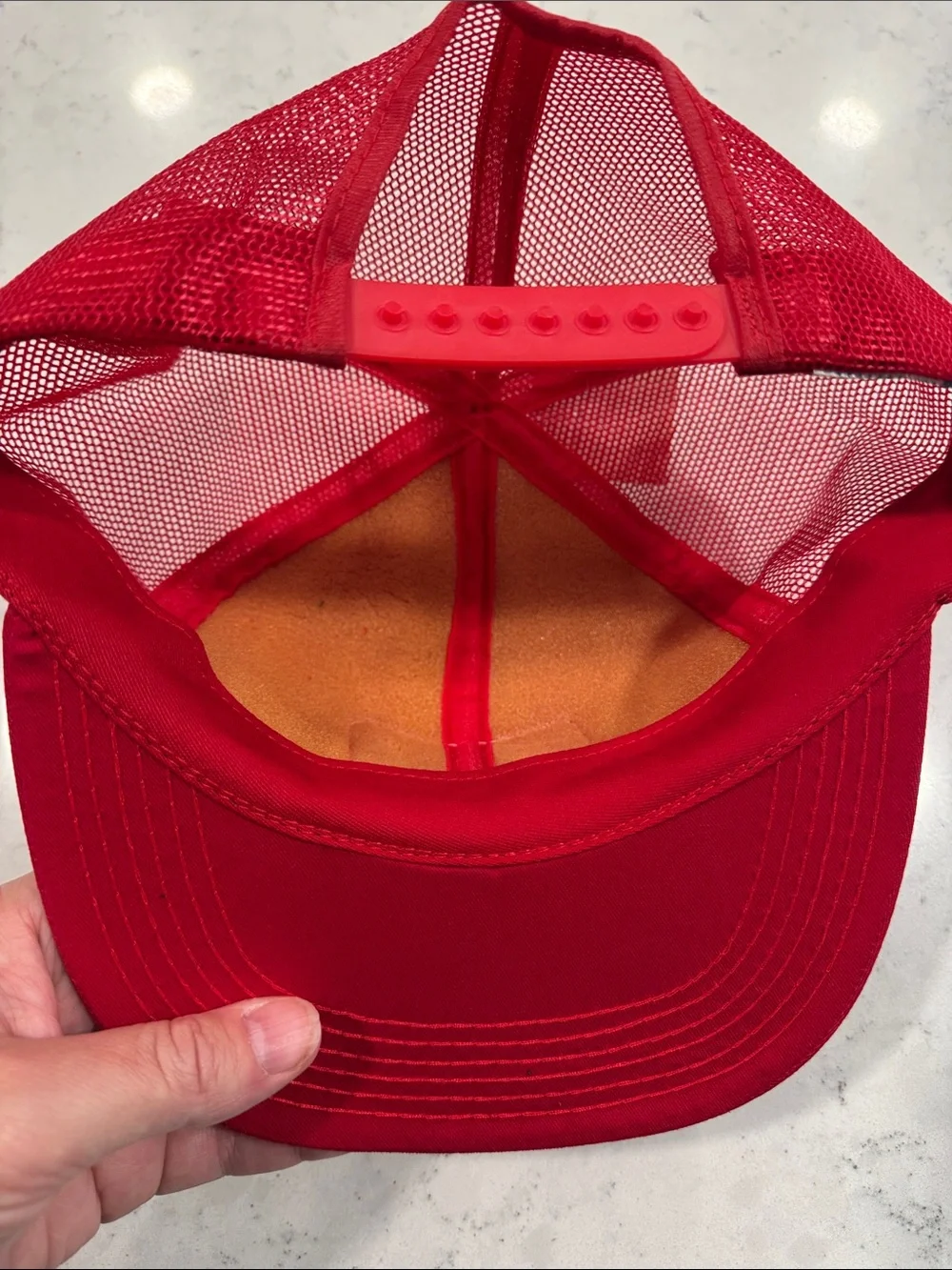NWT Vintage CAT Caterpillar Tonkin Mesh Trucker Hat Cap Patch Snapback America